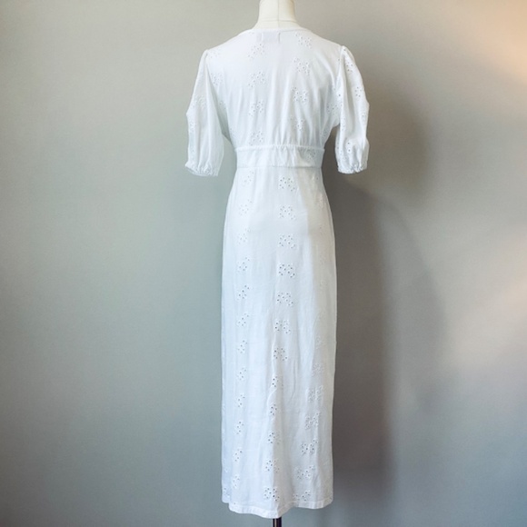 ASOS DESIGN Eyelet Tea Maxi Dress with Puff Sleeves - 8P - Picture 10 of 12